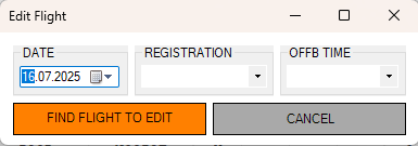 Edit Flightlog Dialog